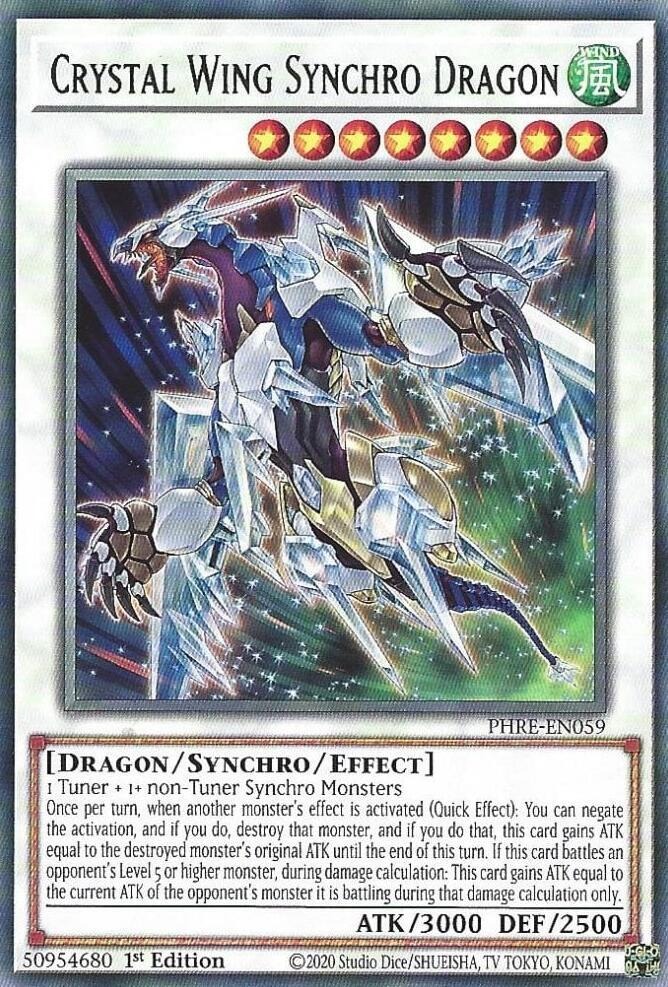 Crystal Wing Synchro Dragon - Phantom Revenge (PHRE)